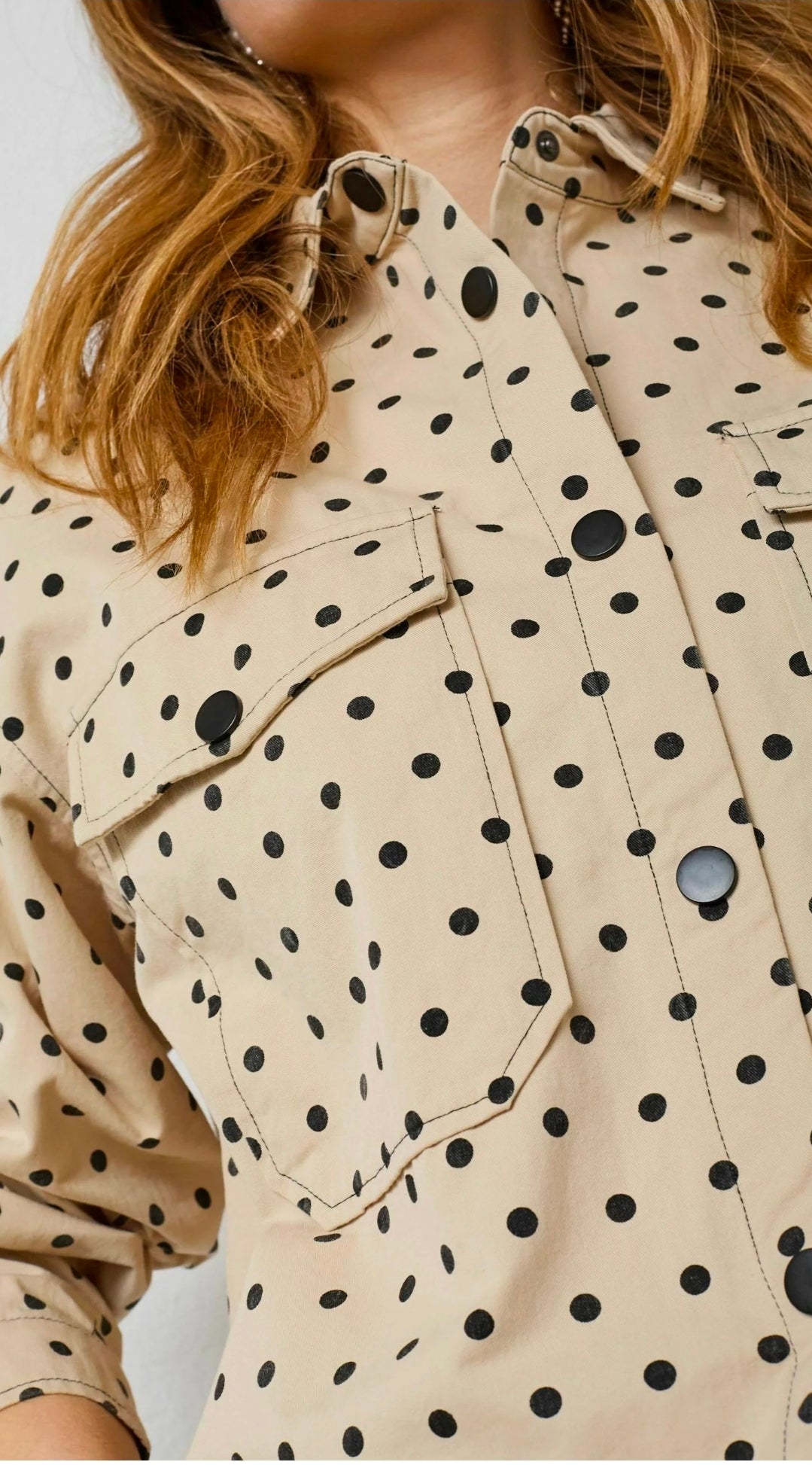 DiddiCC Dot Shirt - Beige/Black