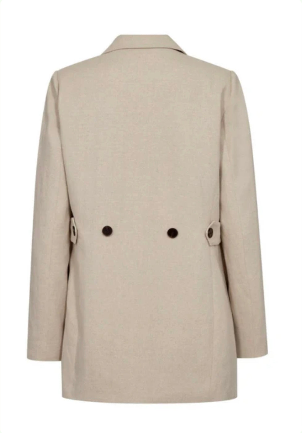 LeenaCC Linen Fitted Blazer - Bone