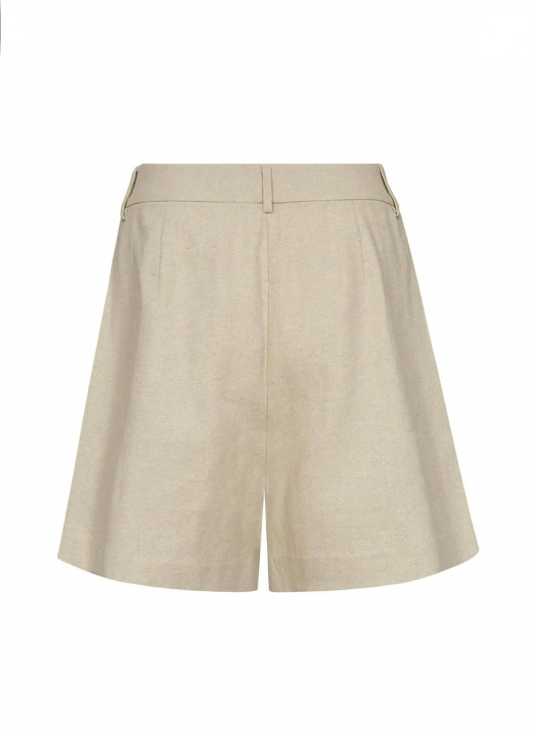 LeenaCC Linen Pleat Shorts - Bone