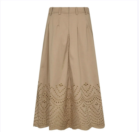 PoppyCC pleat Scallop Skirt - Mushroom