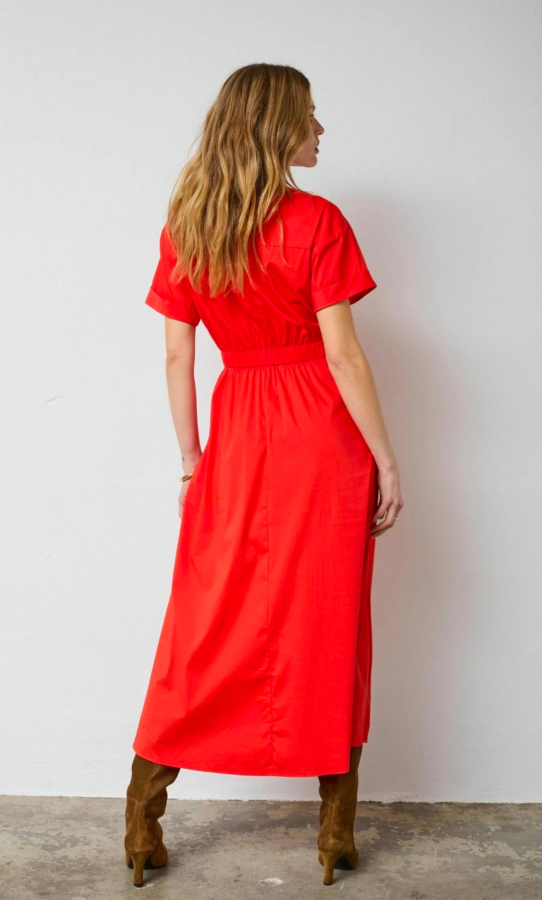 ElaraCC Wrap Dress - Flame