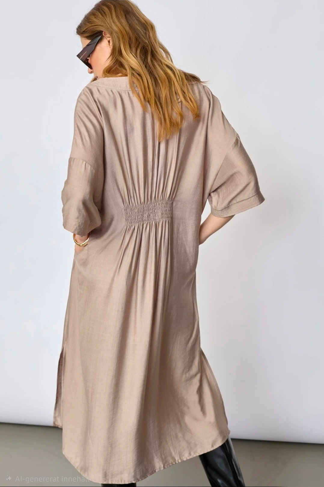 HeraCC Tunic V-Dress - Walnut