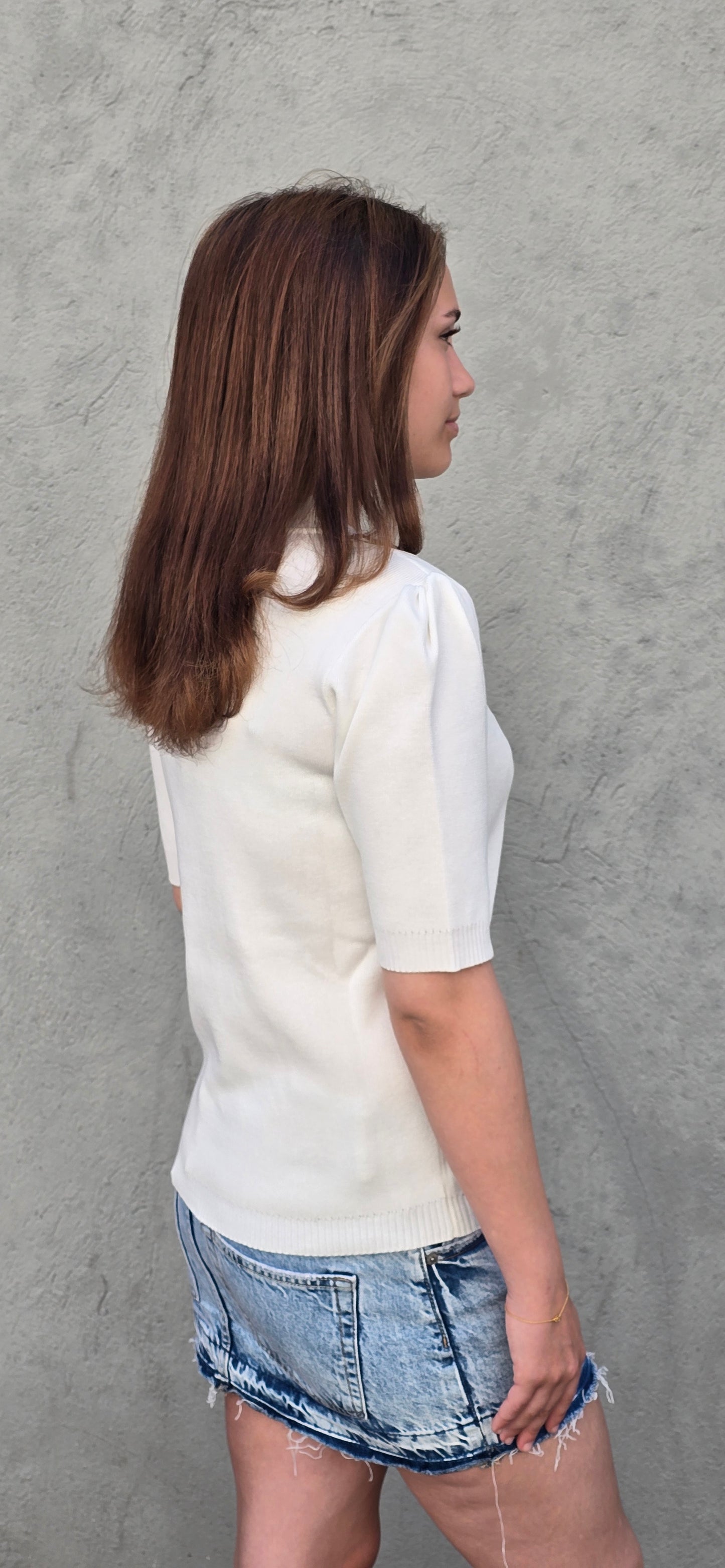 LueCC SS Knit - Offwhite