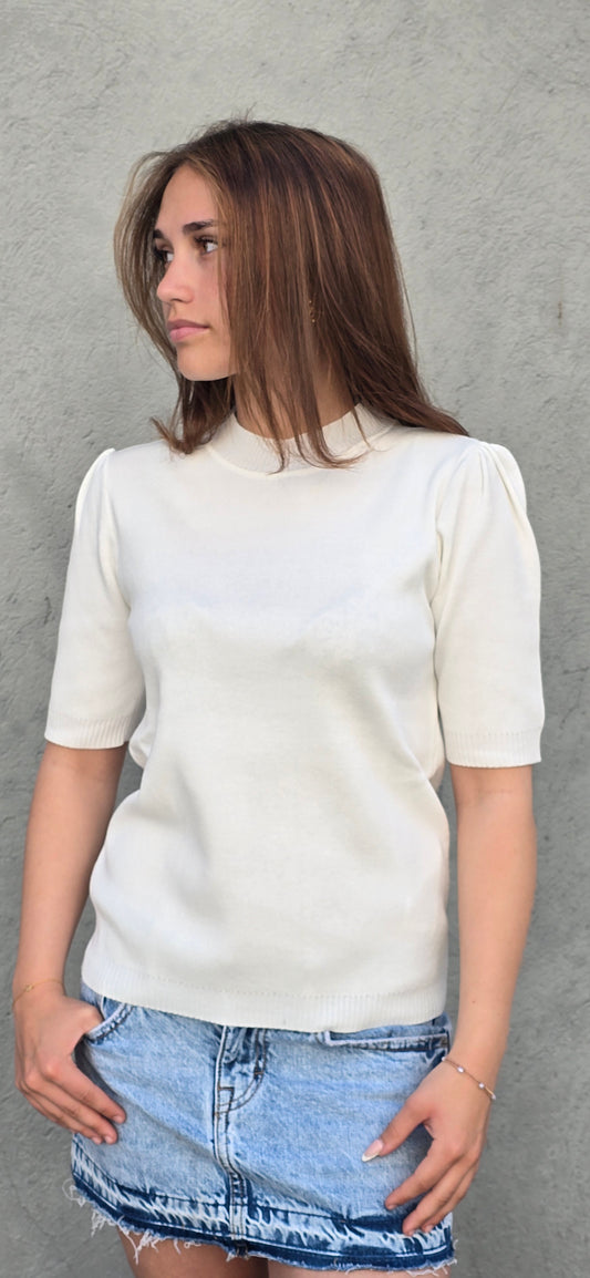 LueCC SS Knit - Offwhite