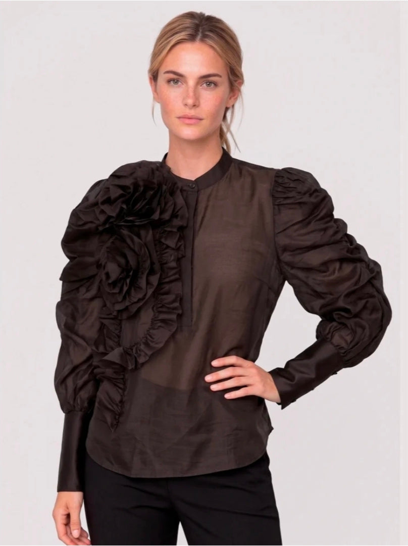 DevineGO Blouse - Coffee