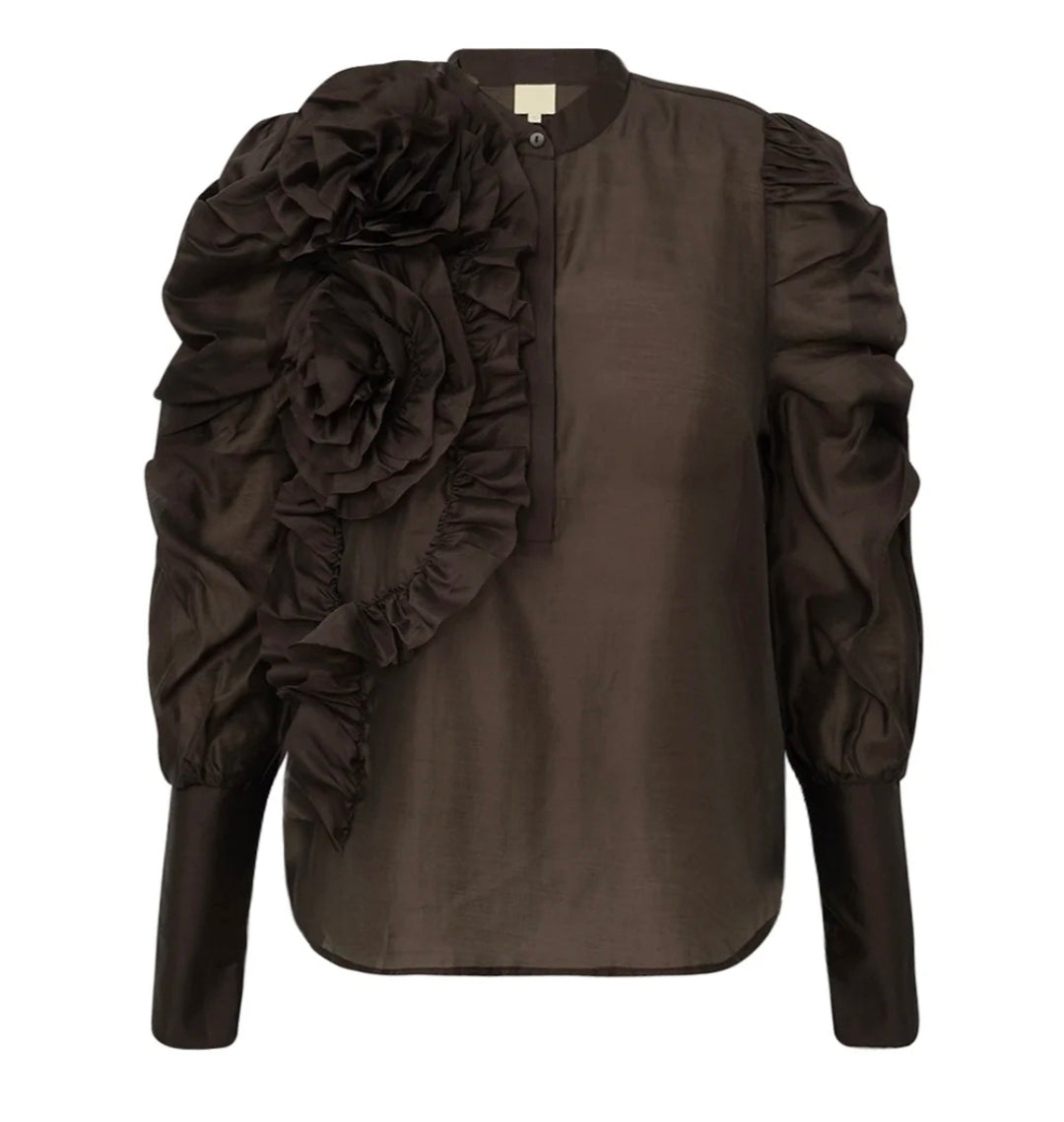 DevineGO Blouse - Coffee
