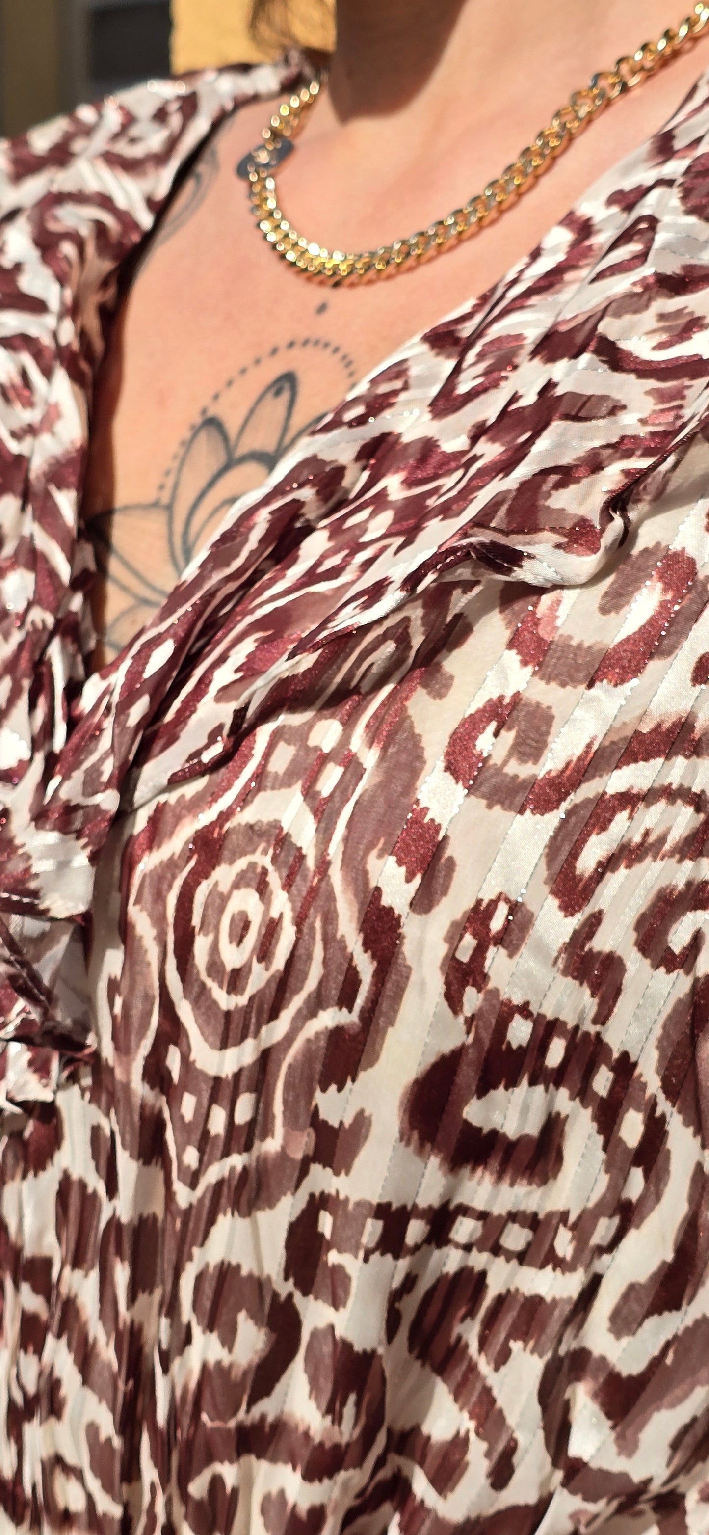 LiaGO klänning - Brown Ikat