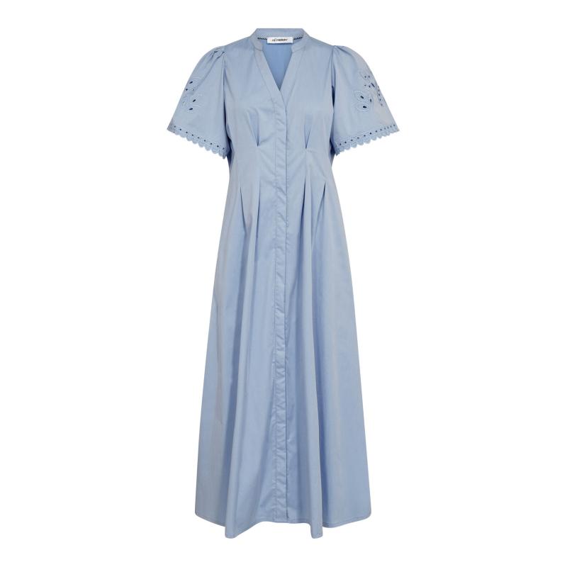PoppyCC Emd Pleat Dress - LightBlue